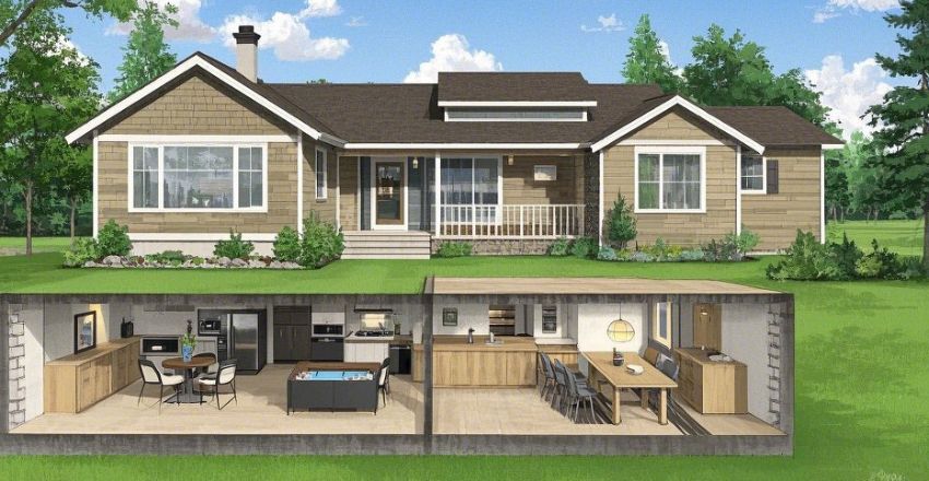 Traditional Ranch Basement Layout