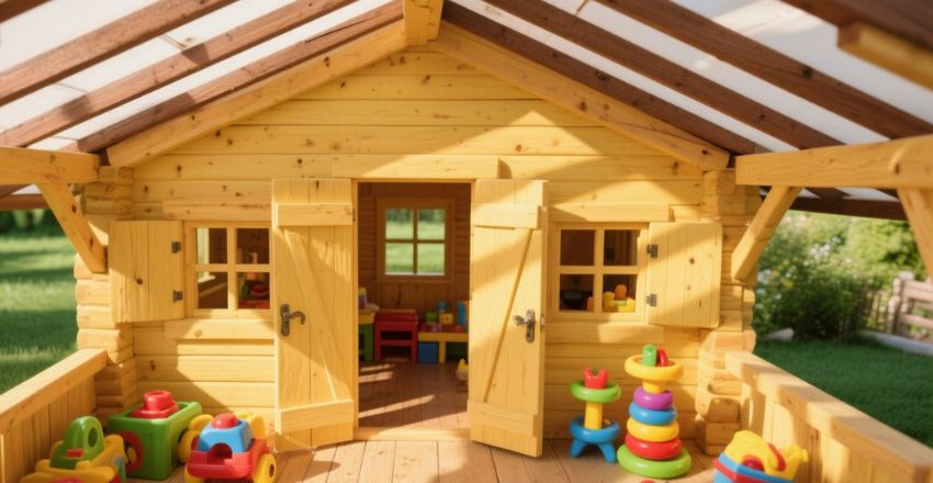Wood Playhouse Size Options